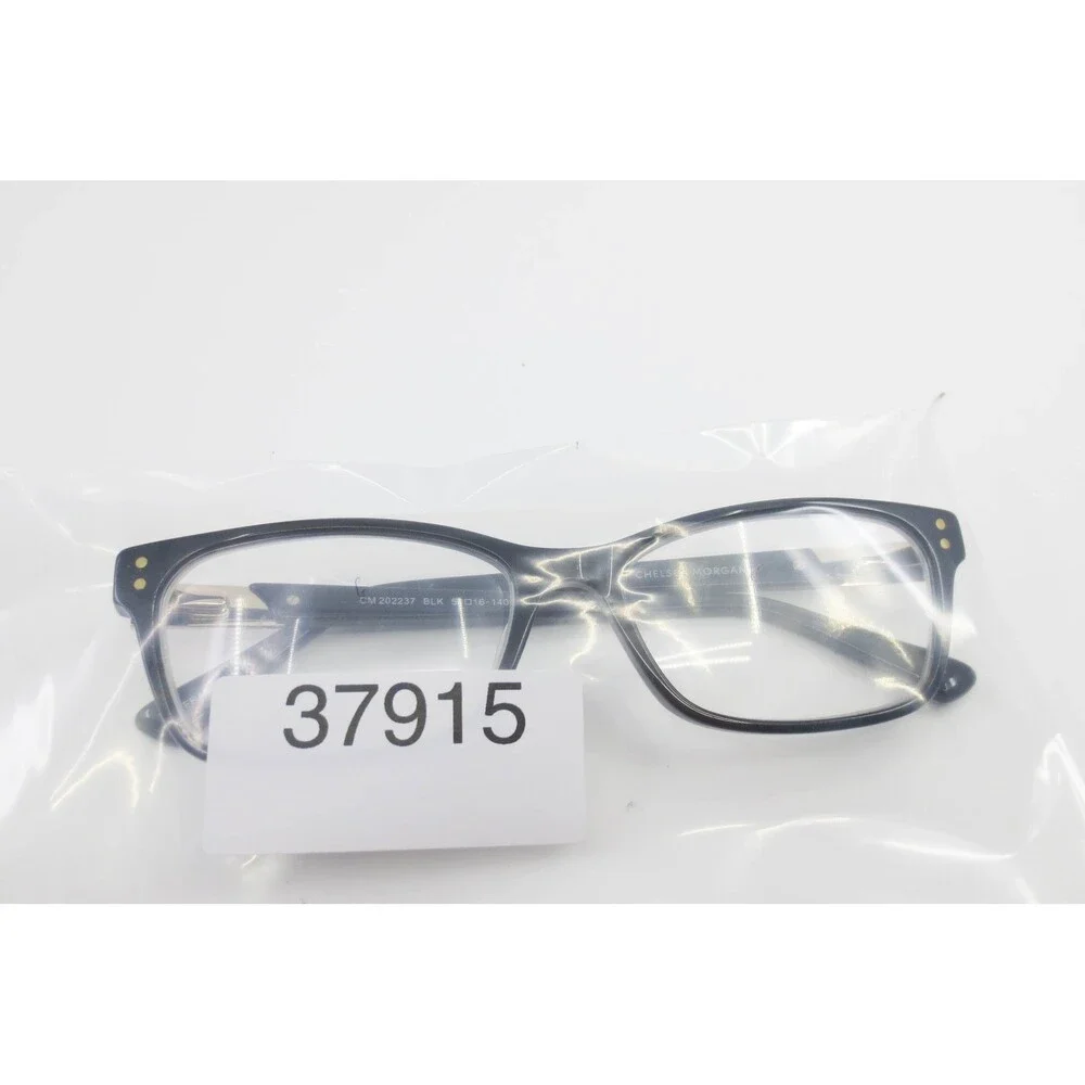 Chelsea Morgan CM 202237 BLK Black Rose Gold Crystal Eyeglass Frames 54-16-140